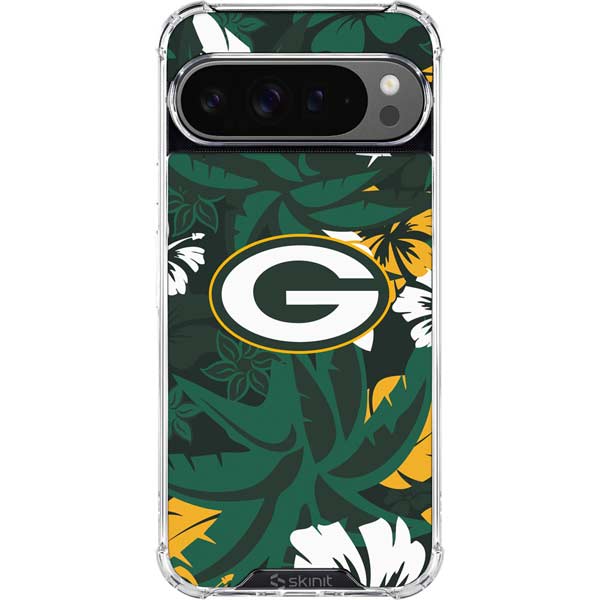 NFL Green Bay Packers Tropical Print Google Pixel 10 Pro Clear Case