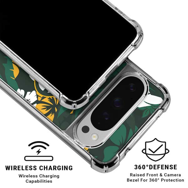NFL Green Bay Packers Tropical Print Google Pixel 10 Pro Clear Case