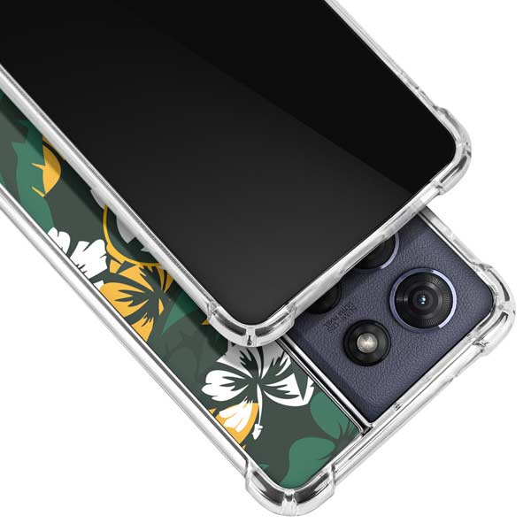 NFL Green Bay Packers Tropical Print Moto G 5G (2025) Clear Case