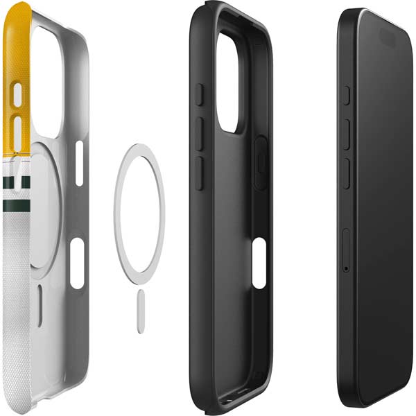 NFL Green Bay Packers White Striped iPhone 16 Pro Max Magsafe Impact Case