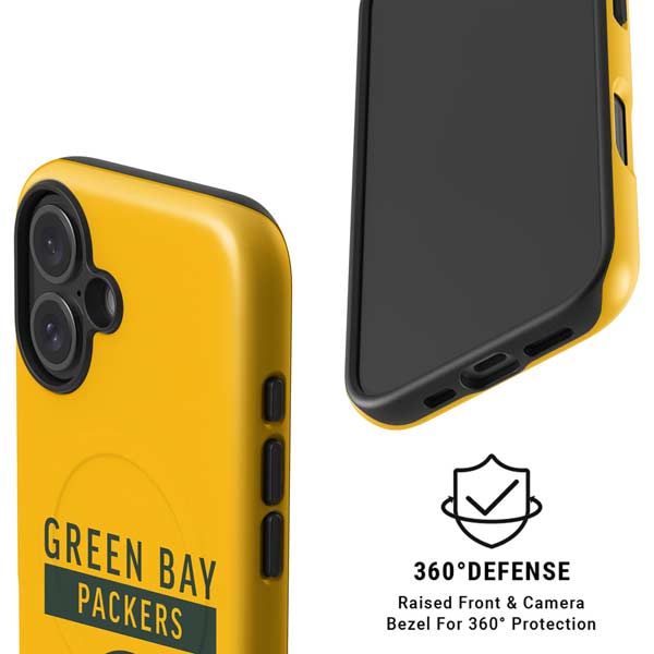 NFL Green Bay Packers Yellow Performance Series iPhone 16 Magsafe Impact Case
