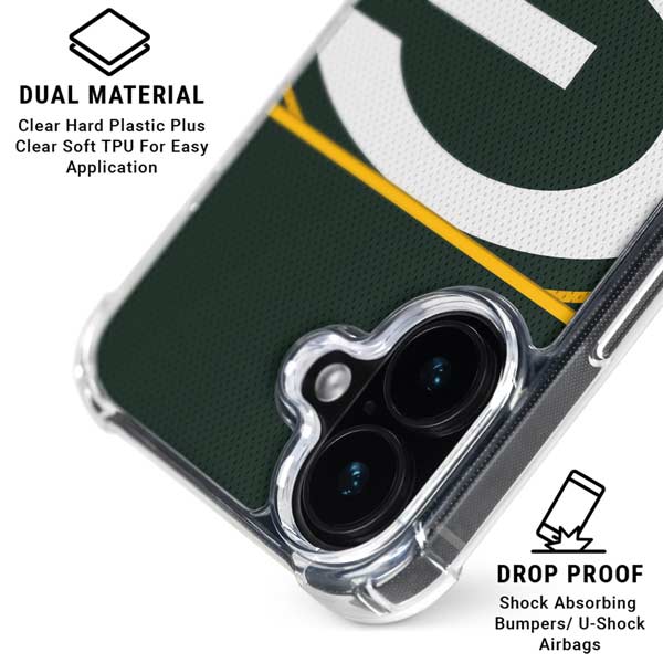 NFL Green Bay Packers Zone Block iPhone 17 Clear Case