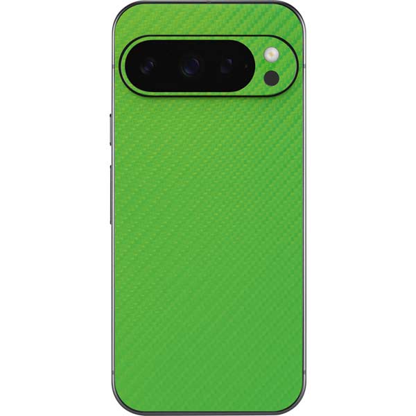 Green Carbon Fiber Specialty Texture Material Google Pixel 10 Pro XL Skin