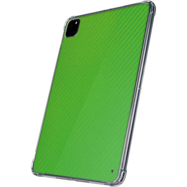 Green Carbon Fiber Specialty Texture Material iPad Pro 11in (2024) Clear Case
