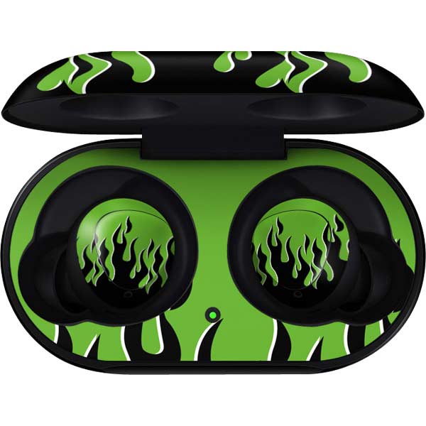 Green Flames Galaxy Buds Skin