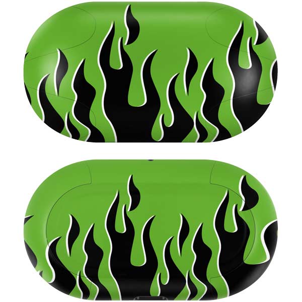 Green Flames Galaxy Buds Skin