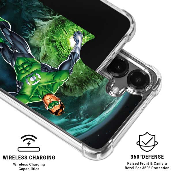 DC Comics Green Lantern Action Pose in Space Galaxy S26 Plus Clear Case