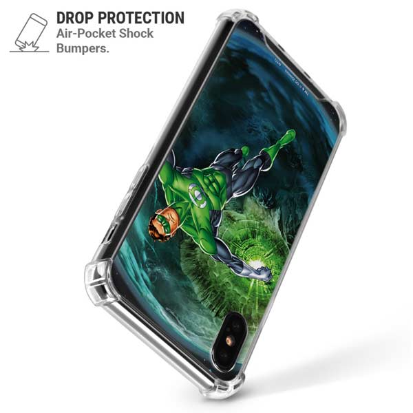DC Comics Green Lantern Action Pose in Space iPhone X/XS Clear Case