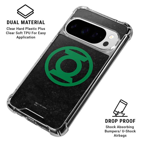 DC Comics Green Lantern Logo Black Background Google Pixel 10 Pro Clear Case