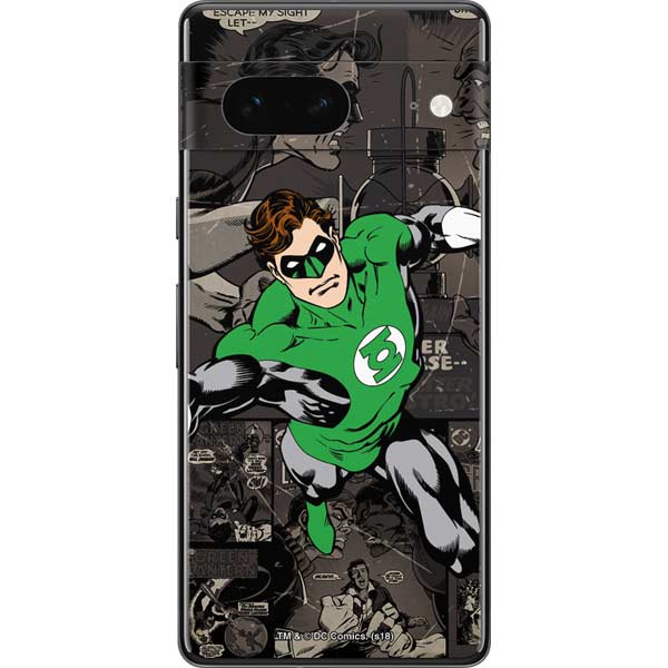 DC Comics Green Lantern Vintage Action Pose Pattern Pixel Skins