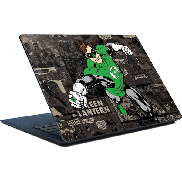DC Comics Green Lantern Vintage Action Pose Pattern Surface Laptop Skin