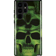 Liquid Blue Green Skulls Galaxy Cases
