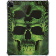 Liquid Blue Green Skulls iPad Pro 11in (2024) Clear Case
