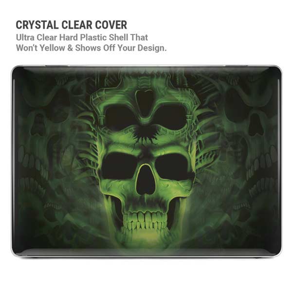 Liquid Blue Green Skulls MacBook Pro 14in (2021-24) Case plus Skin