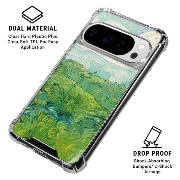 Green Wheat Fields by Vincent van Gogh Google Pixel 10 Pro XL Clear Case