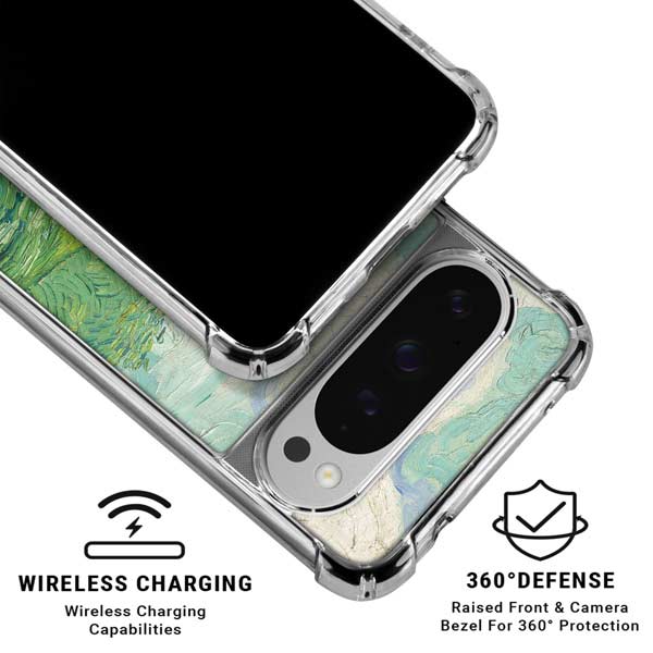 Green Wheat Fields by Vincent van Gogh Google Pixel 10 Pro XL Clear Case