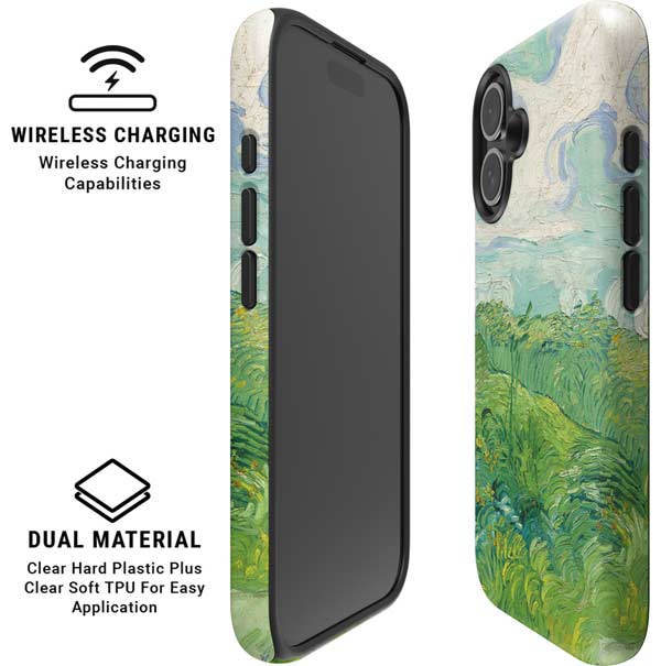 Green Wheat Fields by Vincent van Gogh iPhone 16 Magsafe Impact Case