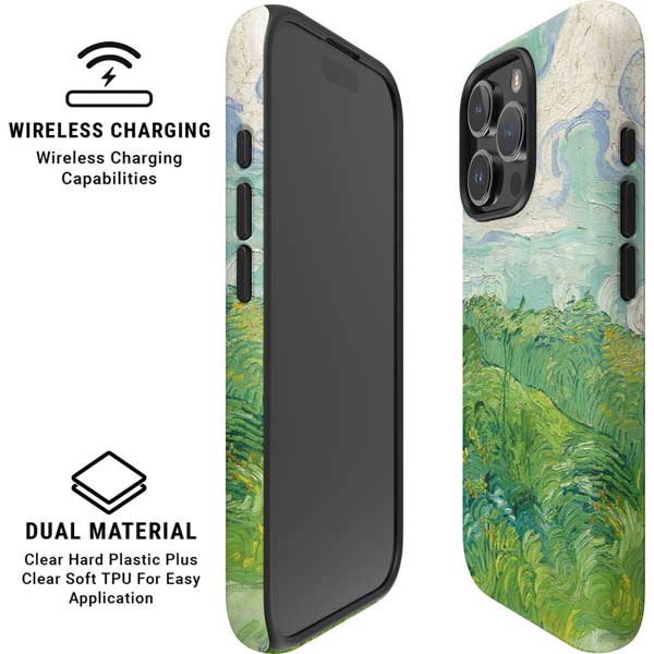 Green Wheat Fields by Vincent van Gogh iPhone 16 Pro Max Magsafe Impact Case