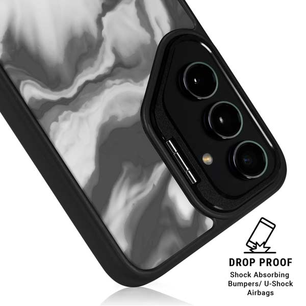 Grey Marble Ink Galaxy S26 Kickstand Case