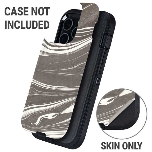 Grey Marble Otterbox Defender iPhone Skin