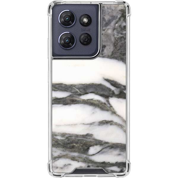 Grey Marbling Moto G 5G (2025) Clear Case