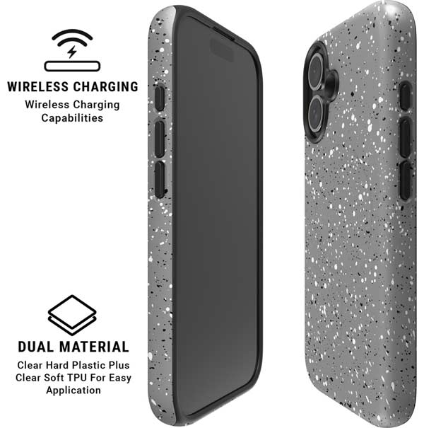 Grey Speckle iPhone 16 Magsafe Impact Case