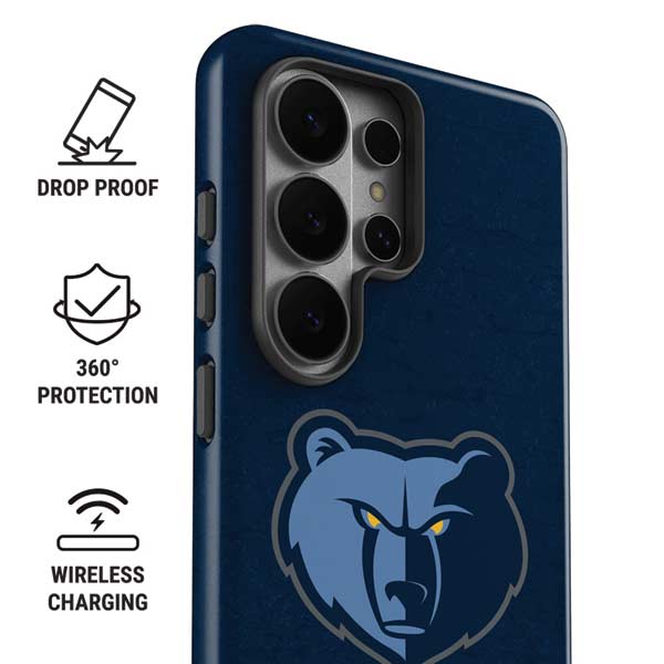 NBA Memphis Grizzlies Distressed Galaxy S26 Ultra Impact Case