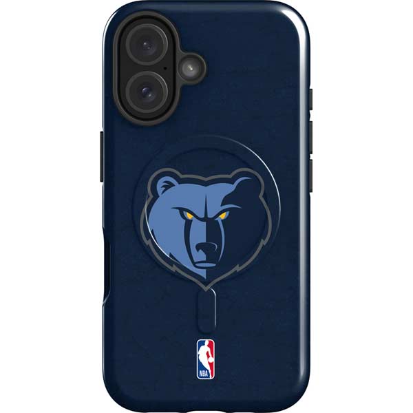 NBA Memphis Grizzlies Distressed iPhone 16 Magsafe Impact Case