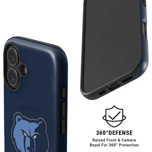NBA Memphis Grizzlies Distressed iPhone 16 Magsafe Impact Case