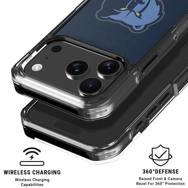NBA Memphis Grizzlies Distressed iPhone 17 Pro Clear Case