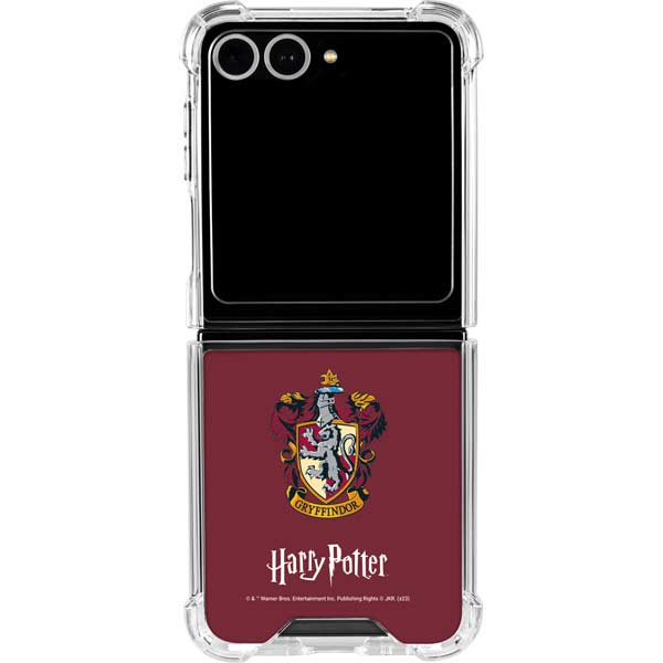 Wizarding World Harry Potter Gryffindor House Crest Galaxy Z Flip7 Clear Case