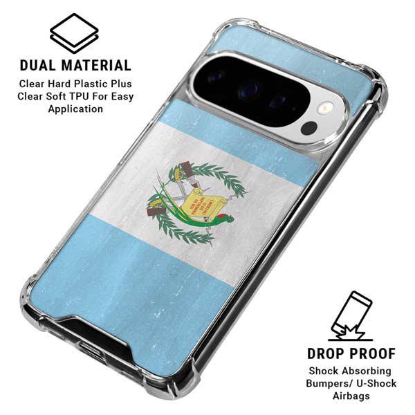 Guatemala Flag Distressed Google Pixel 10 Pro Clear Case