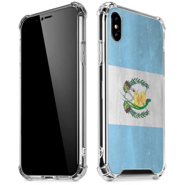 Guatemala Flag Distressed iPhone X/XS Clear Case