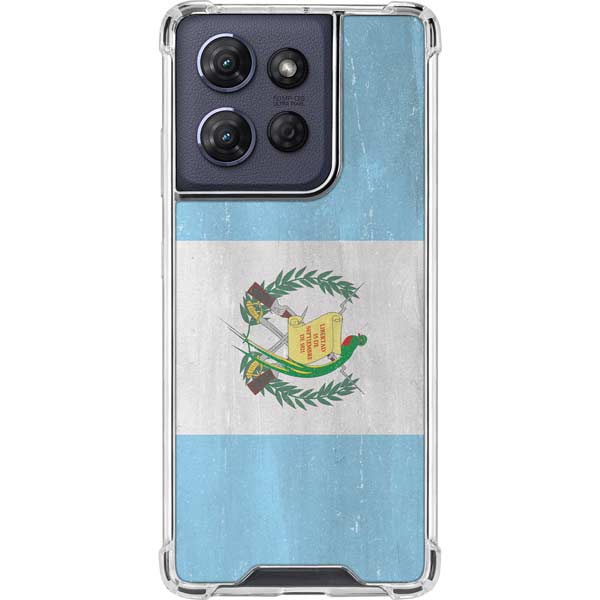 Guatemala Flag Distressed Moto G Power 5G (2025) Clear Case