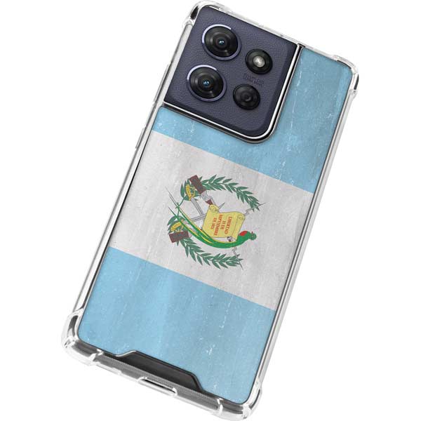 Guatemala Flag Distressed Moto G Power 5G (2025) Clear Case