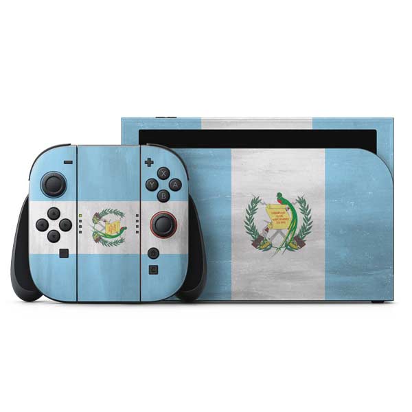 Guatemala Flag Distressed Nintendo Skins