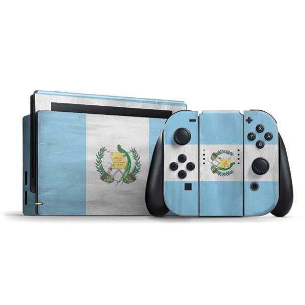Guatemala Flag Distressed Nintendo Skins