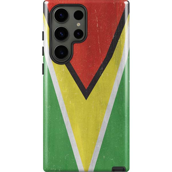 Guyana Flag Distressed Galaxy S23 Ultra Pro Case