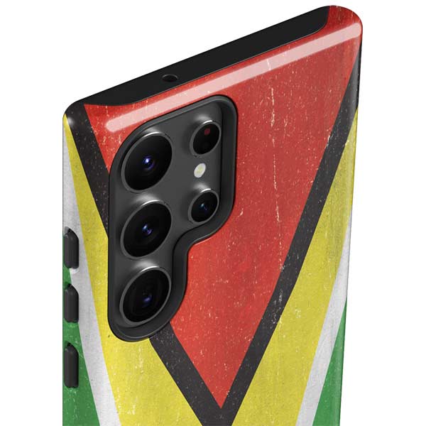 Guyana Flag Distressed Galaxy S23 Ultra Pro Case