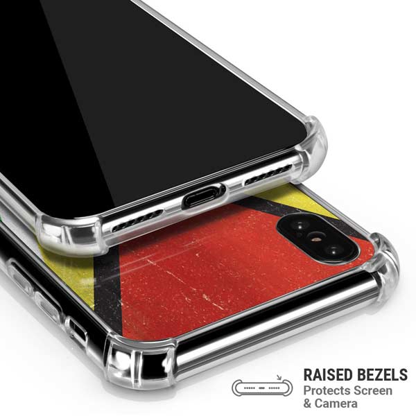Guyana Flag Distressed iPhone X/XS Clear Case