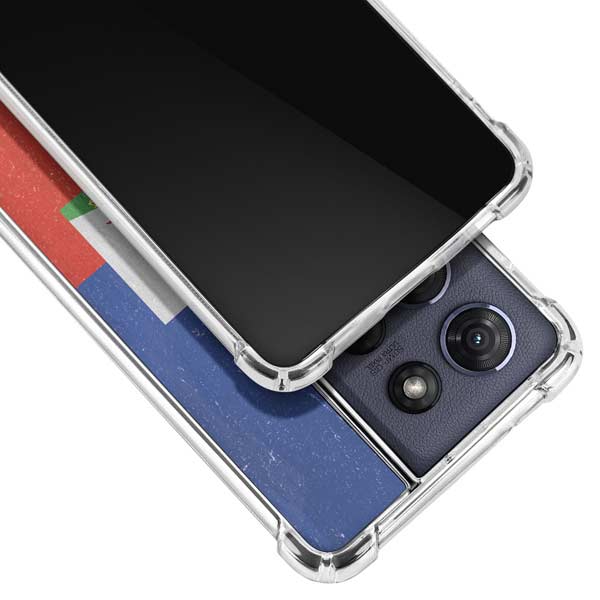 Haiti Flag Distressed Moto G Play 5G (2025) Clear Case