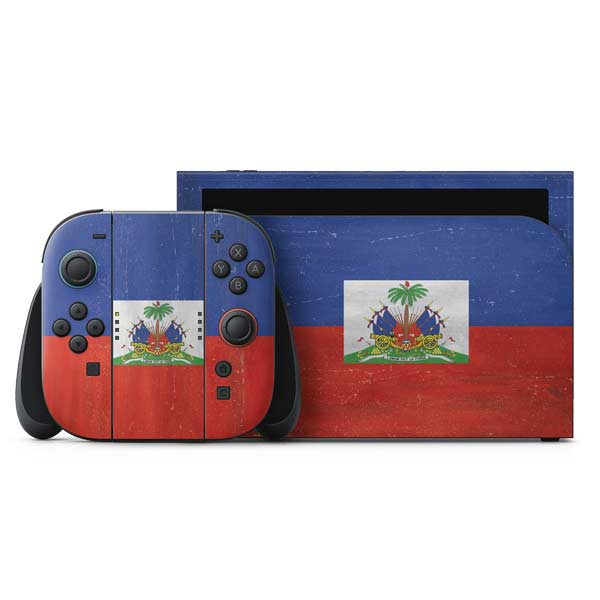 Haiti Flag Distressed Nintendo Switch 2 (2025) with Joy-Con Skin