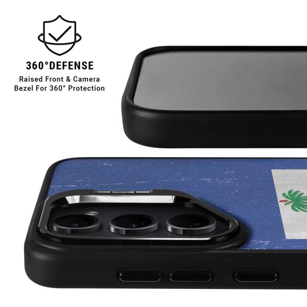 Haitian Flag Distressed Galaxy S26 Kickstand Case