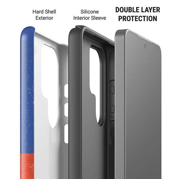 Haitian Flag Distressed Galaxy S26 Ultra Impact Case