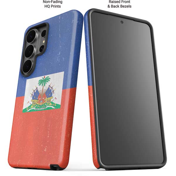 Haitian Flag Distressed Galaxy S26 Ultra Impact Case