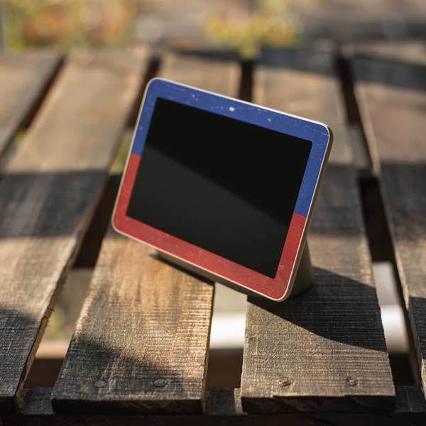 Haitian Flag Distressed Google Home Hub Skin