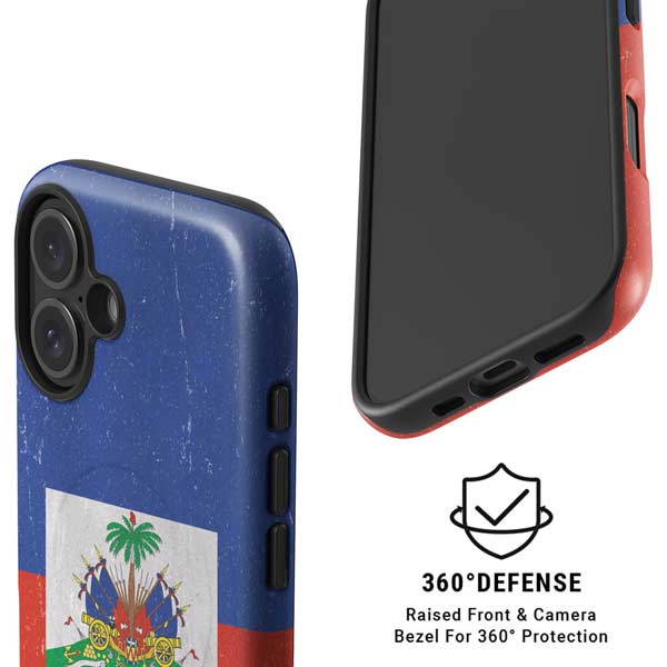 Haitian Flag Distressed iPhone 16 Magsafe Impact Case