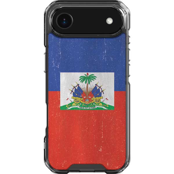 Haitian Flag Distressed iPhone 17 Air Clear Case