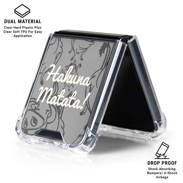 Disney The Lion King Hakuna Matata Galaxy Z Flip7 Clear Case