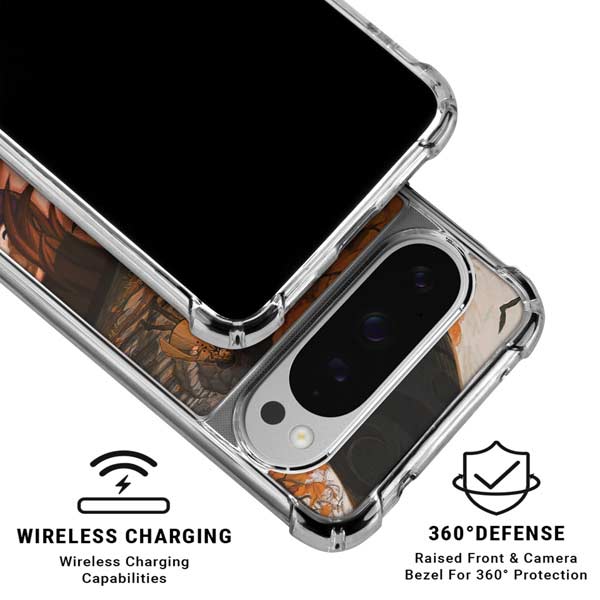 Halloween Pumpkin Witch with Fox by Ivy Dolamore Google Pixel 10 Pro Clear Case